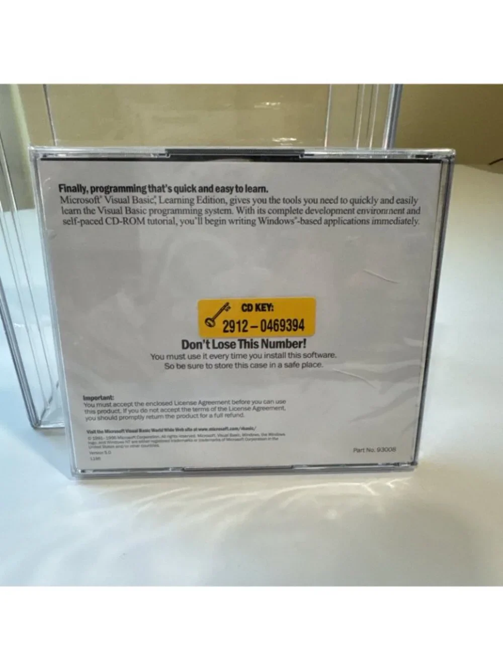 Microsoft Visual Basic 5.0 Deluxe Learning Edition CD-ROM Disc Only Sealed